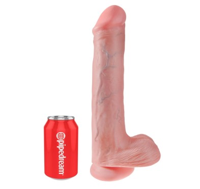 King Cock - Realistyczne Duże Dildo Z Przyssawką 33 CM Jasny Kolor Skóry